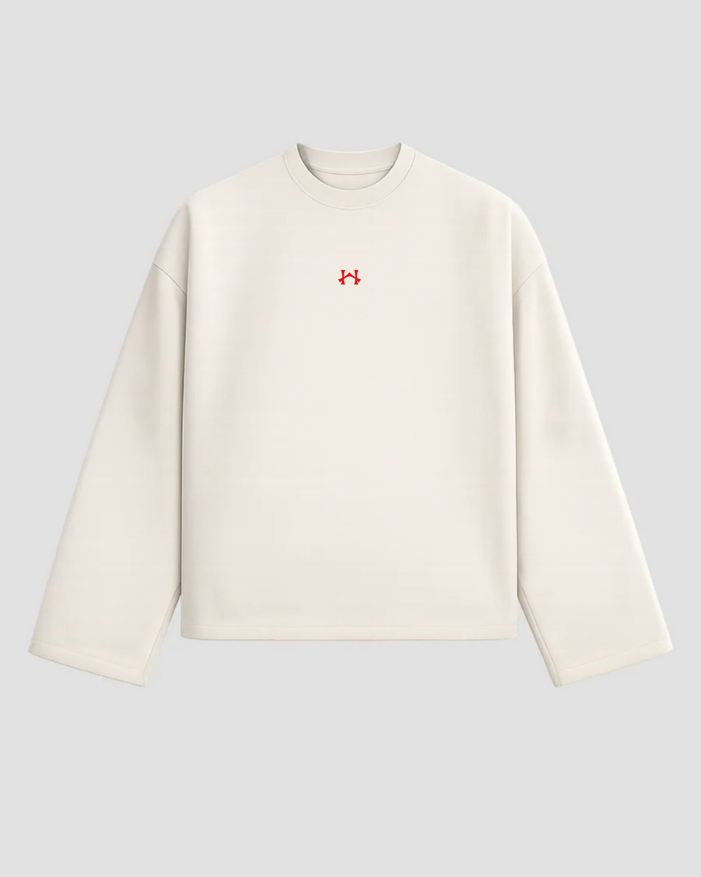 NOCTURNA CROPPED LONGSLEEVE WHITE & RED