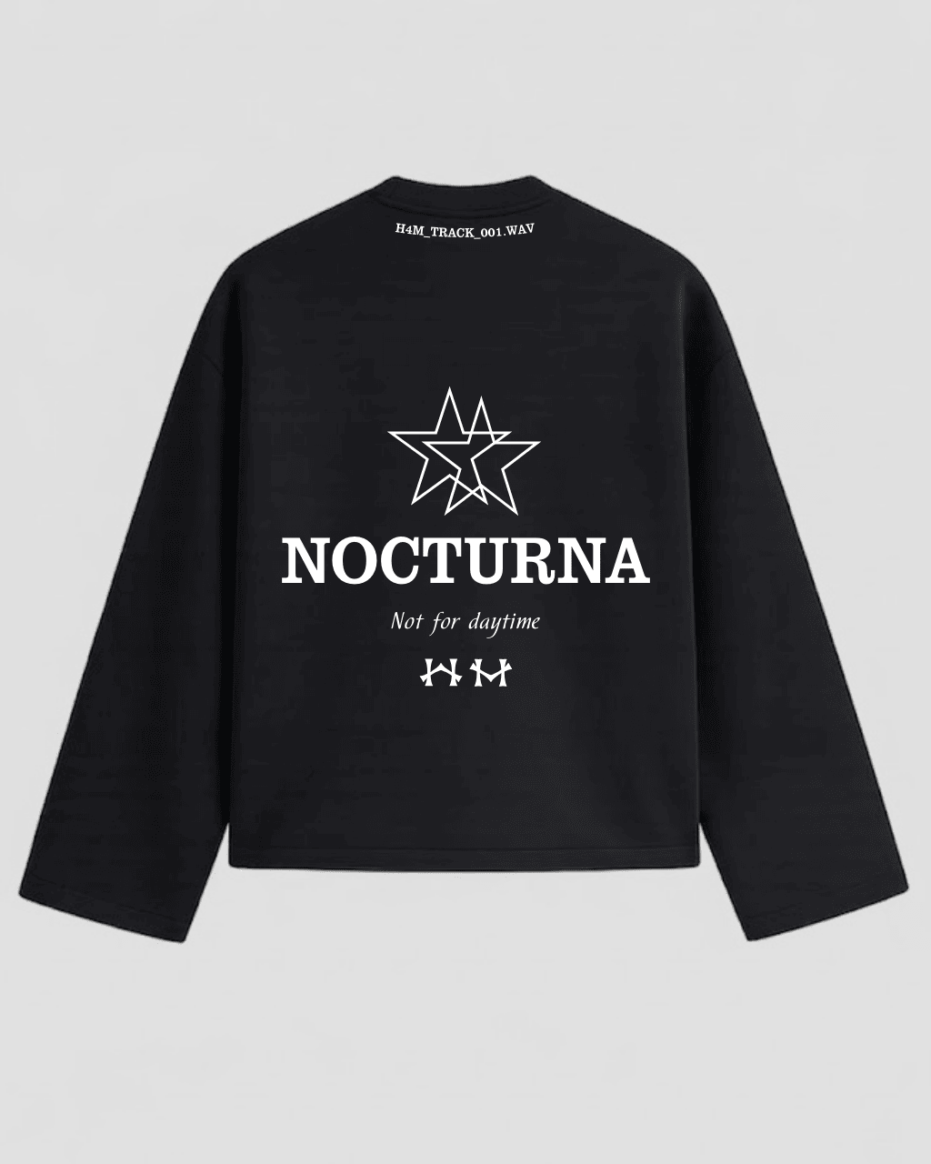 NOCTURNA CROPPED LONGSLEEVE BLACK & WHITE