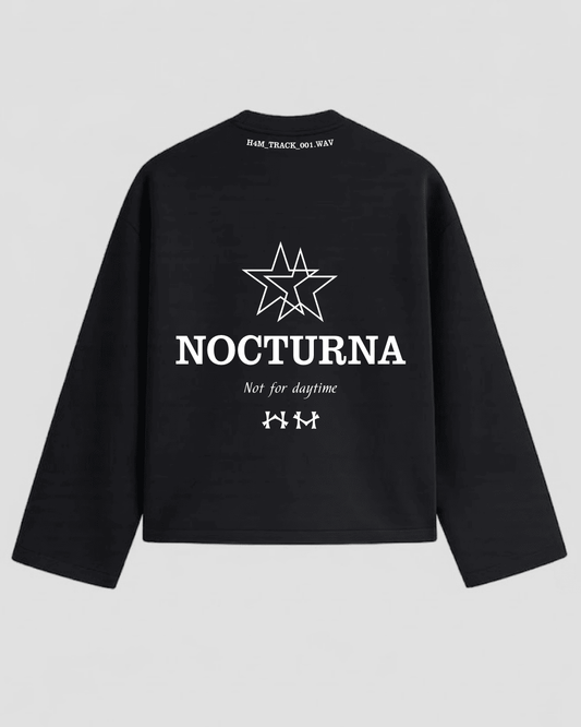 NOCTURNA CROPPED LONGSLEEVE BLACK & WHITE